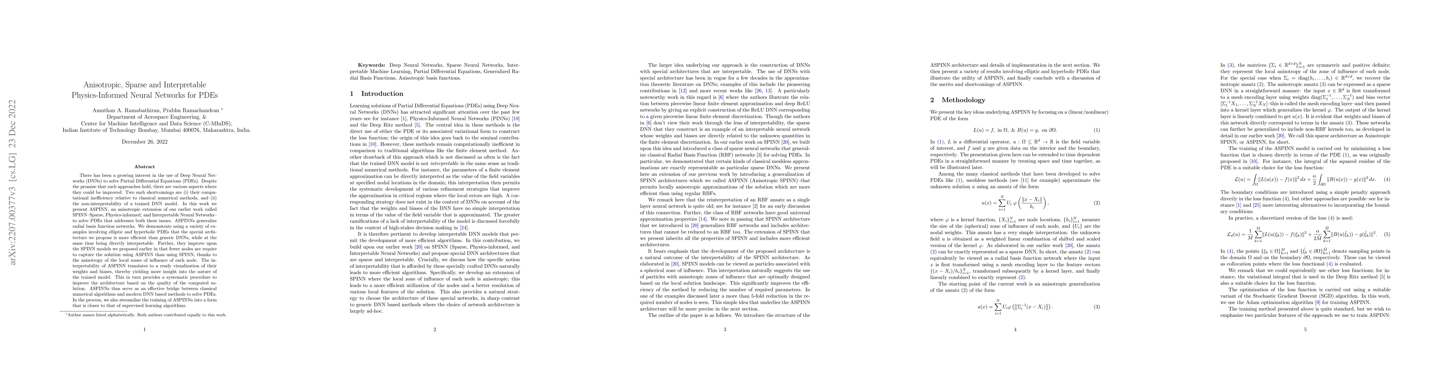 Thumbnail for Anisotropic, Sparse and Interpretable Physics-Informed Neural Networks
  for PDEs