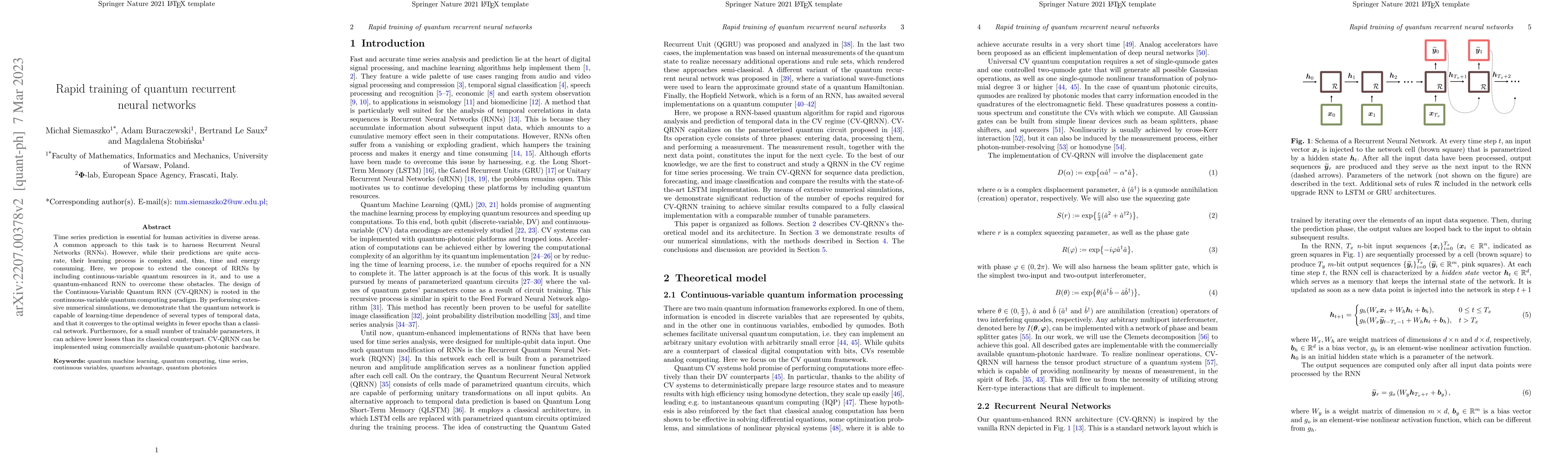 Thumbnail for Rapid training of quantum recurrent neural networks