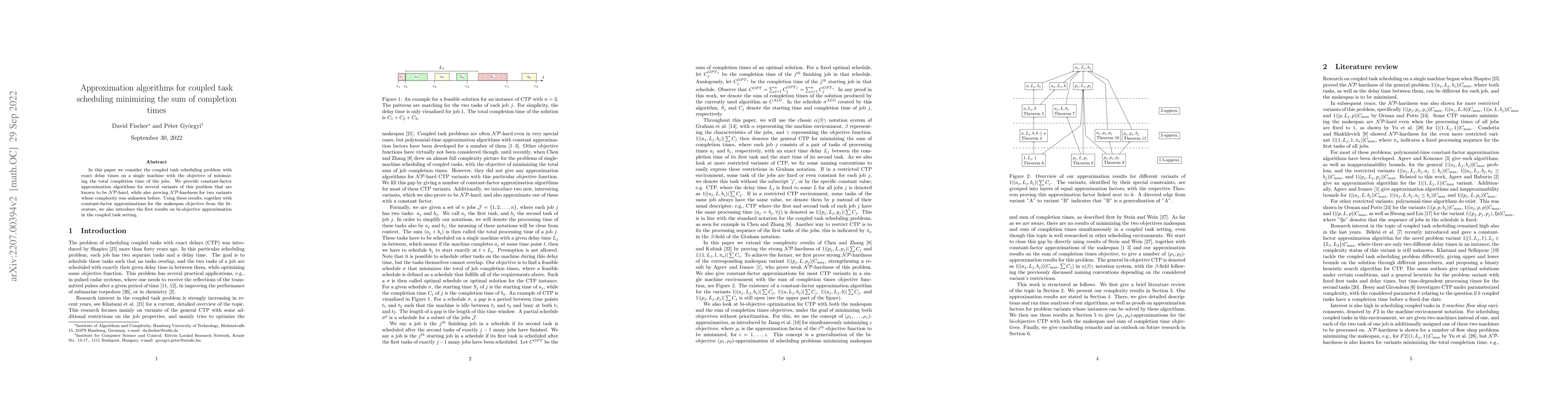 Thumbnail for Approximation algorithms for coupled task scheduling minimizing the sum
  of completion times