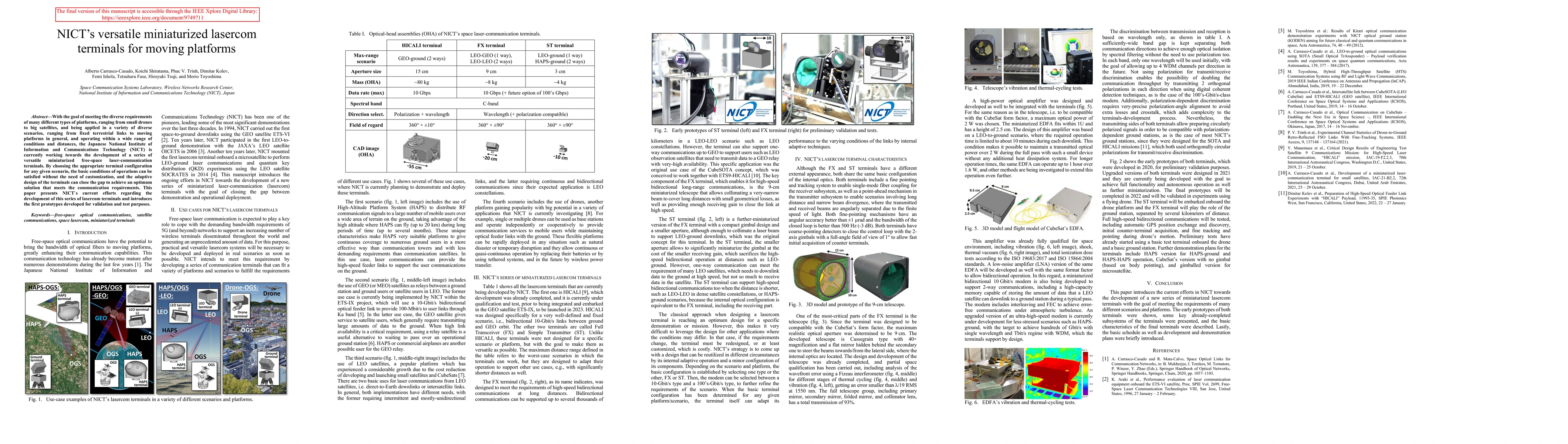 Thumbnail for NICT's versatile miniaturized lasercom terminals for moving platforms