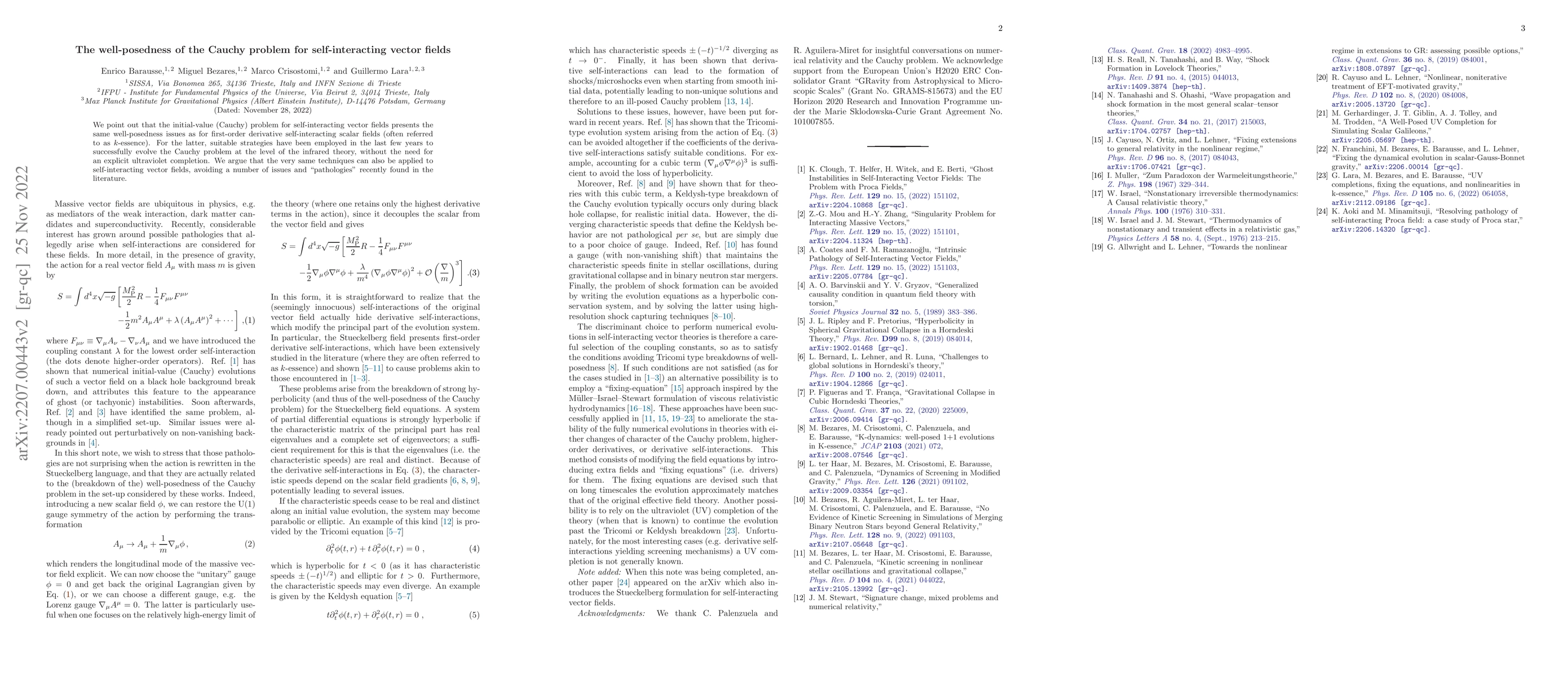Thumbnail for The well-posedness of the Cauchy problem for self-interacting vector
  fields