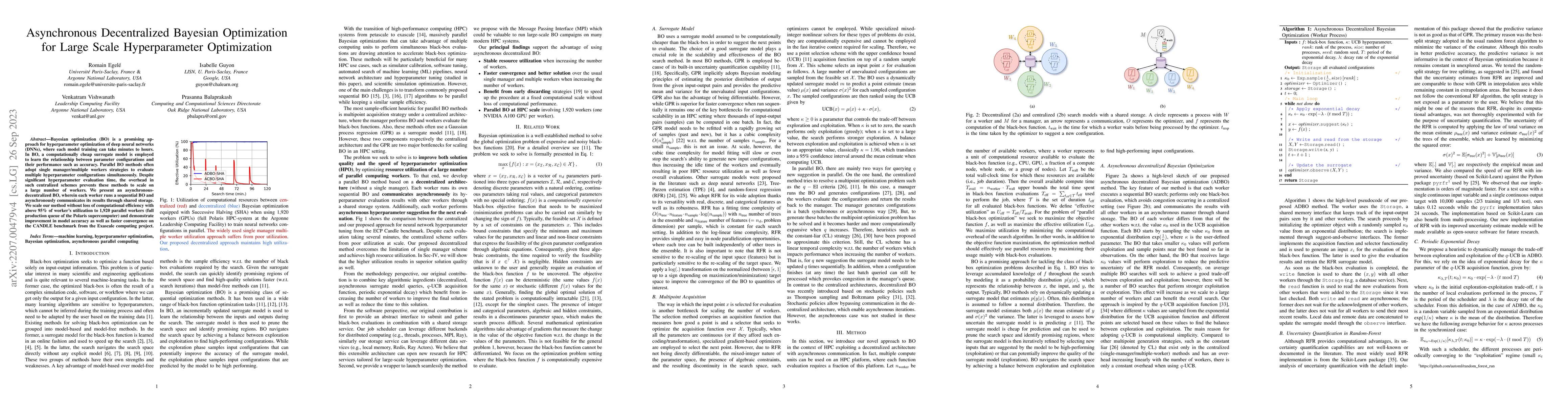 Thumbnail for Asynchronous Decentralized Bayesian Optimization for Large Scale
  Hyperparameter Optimization