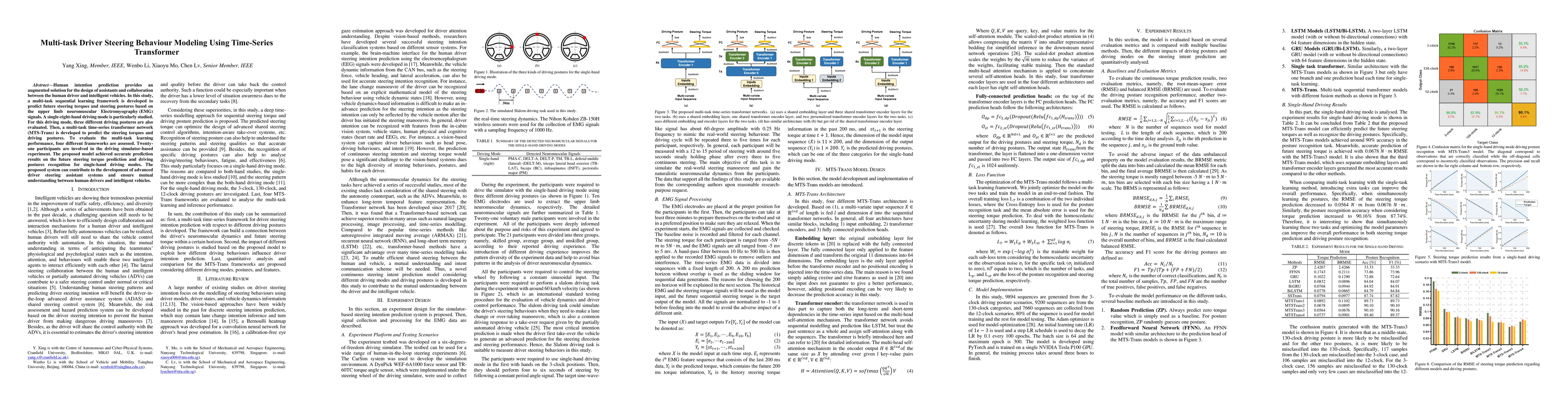 Thumbnail for Multi-task Driver Steering Behaviour Modeling Using Time-Series
  Transformer