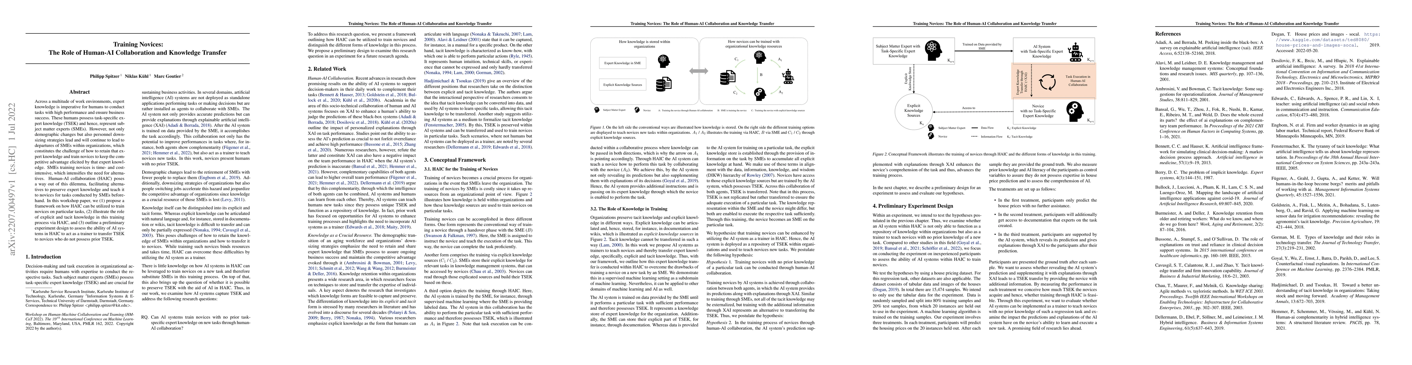 Thumbnail for Training Novices: The Role of Human-AI Collaboration and Knowledge
  Transfer