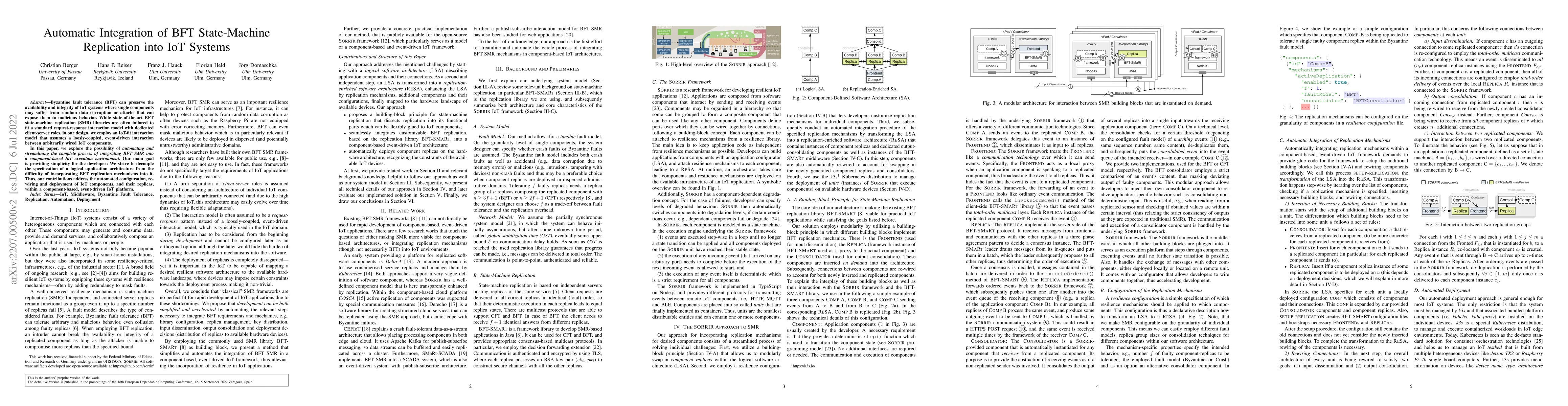 Thumbnail for Automatic Integration of BFT State-Machine Replication into IoT Systems
