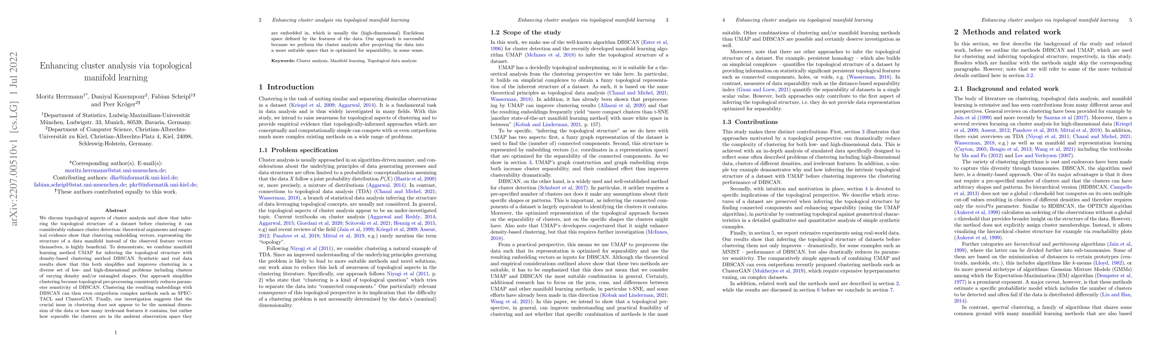 Thumbnail for Enhancing cluster analysis via topological manifold learning