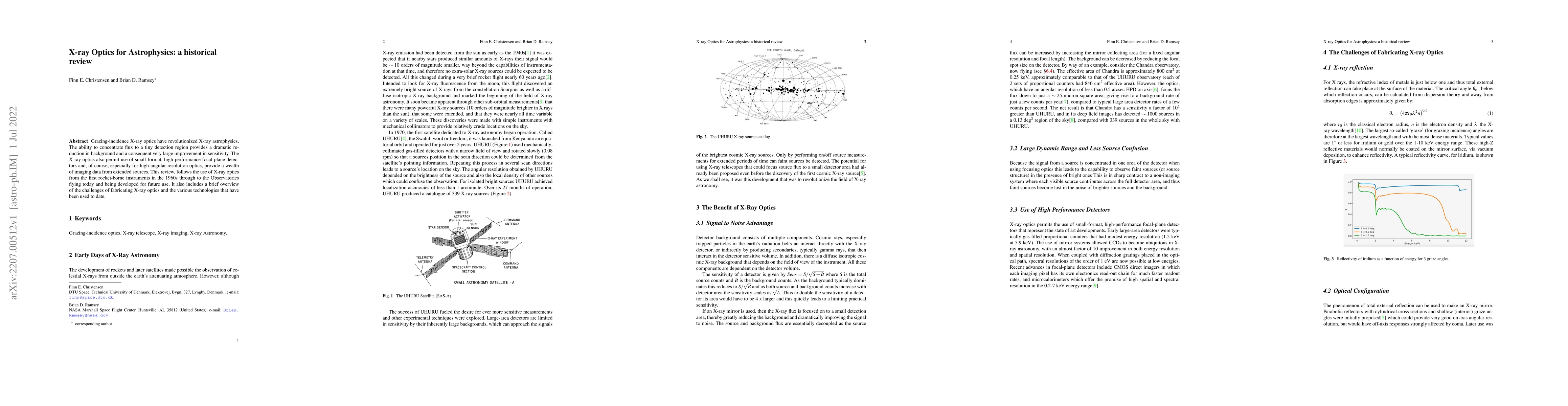 Thumbnail for X-Ray Optics for Astrophysics: a historical review