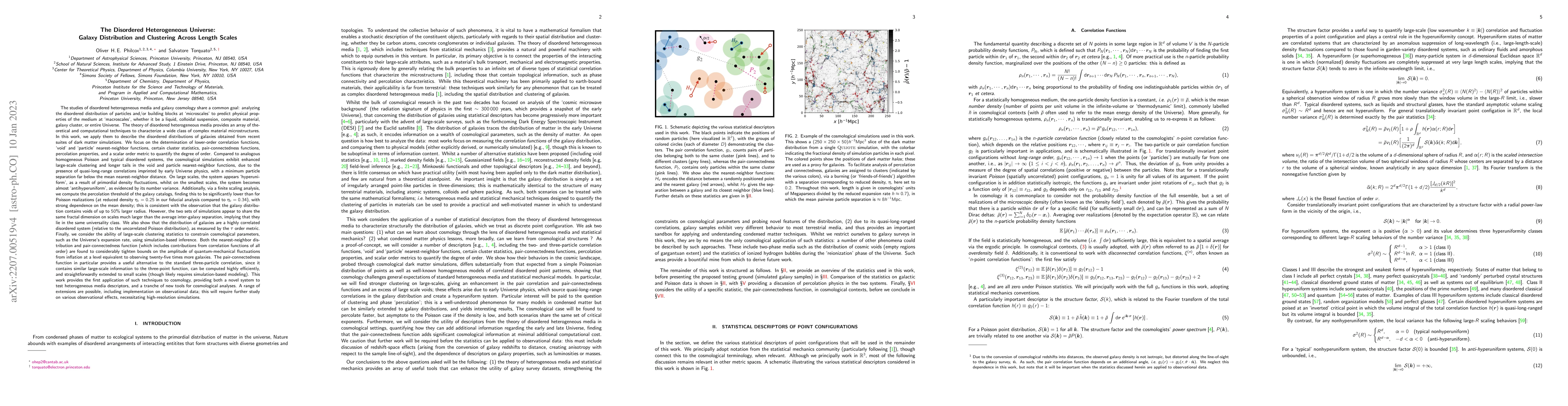 Thumbnail for The Disordered Heterogeneous Universe: Galaxy Distribution and
  Clustering Across Length Scales