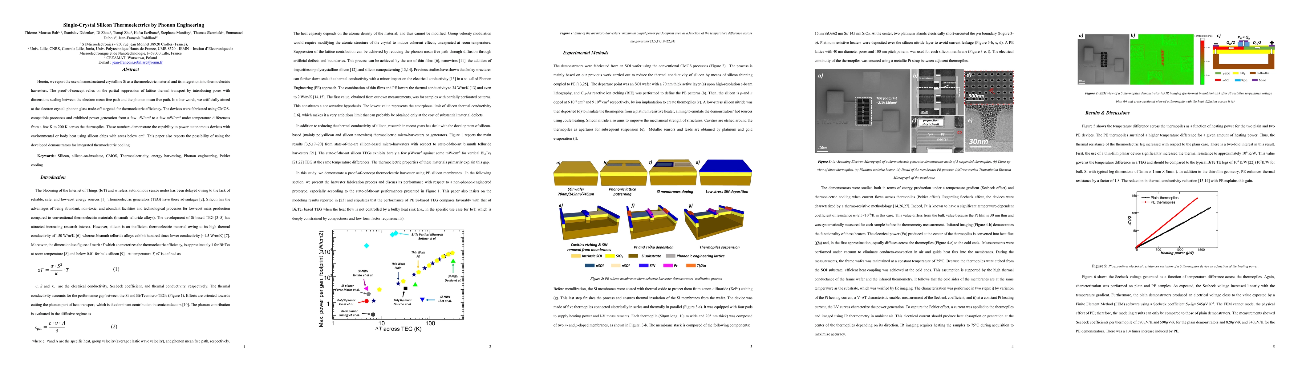 Thumbnail for Single-Crystal Silicon Thermoelectrics by Phonon Engineering