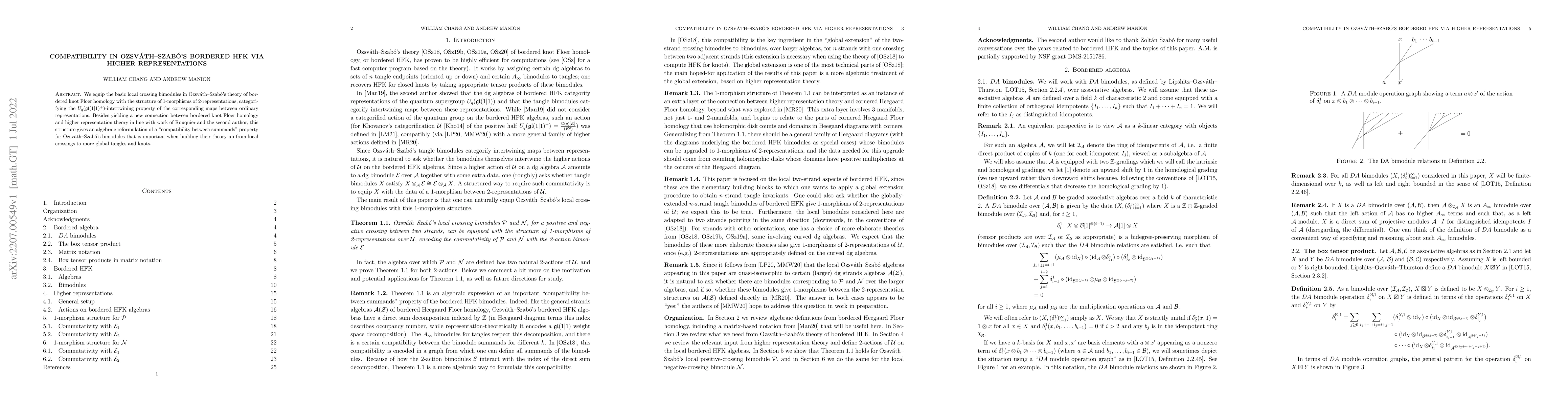 Thumbnail for Compatibility in Ozsvath-Szabo's bordered HFK via higher representations