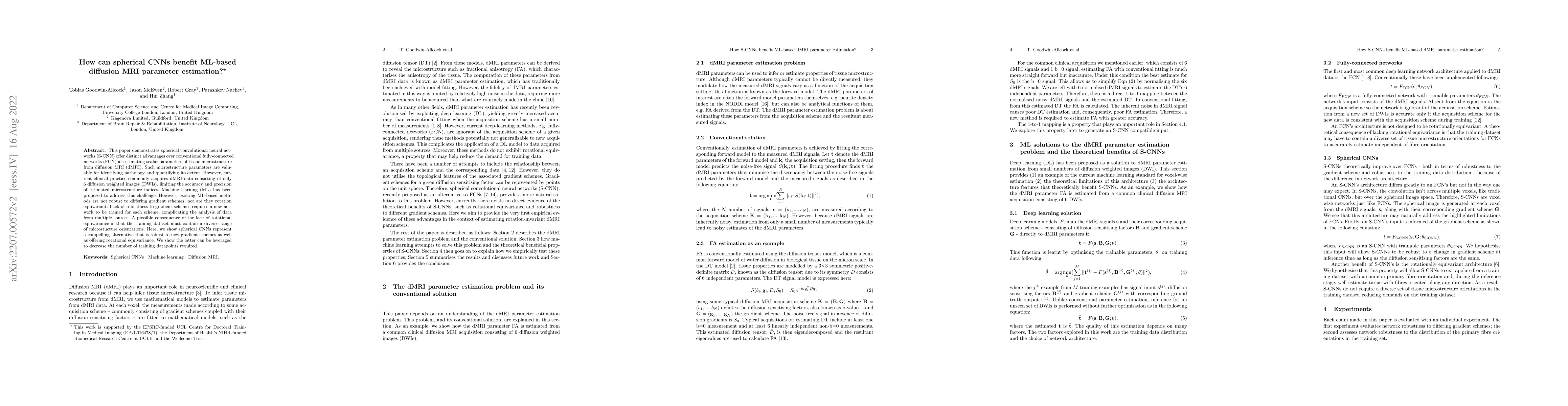 Thumbnail for How can spherical CNNs benefit ML-based diffusion MRI parameter
  estimation?