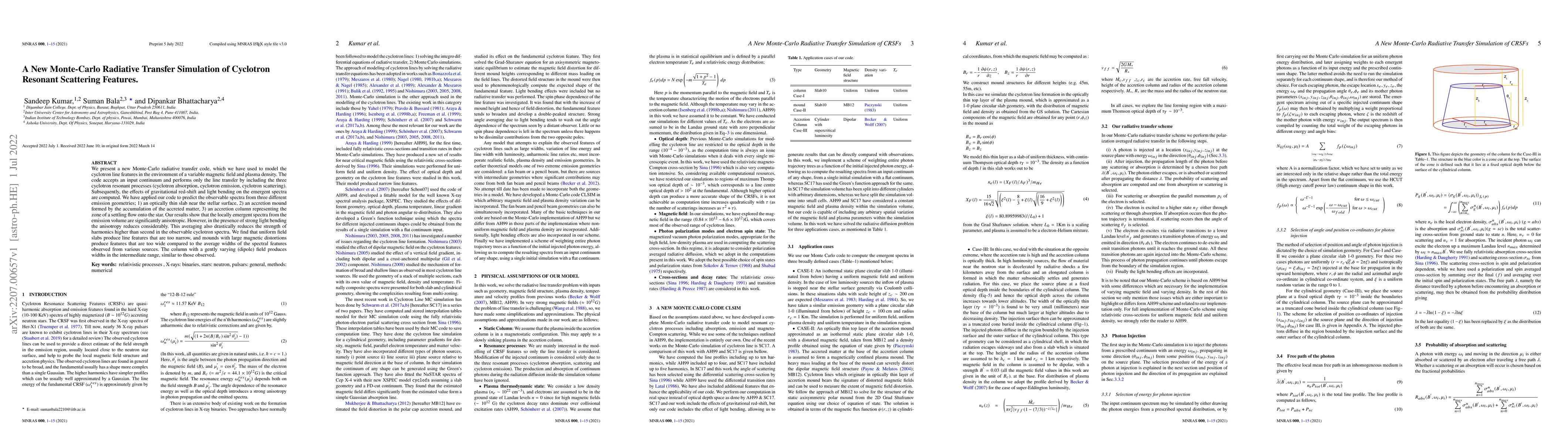 Thumbnail for A New Monte-Carlo Radiative Transfer Simulation of Cyclotron Resonant
  Scattering Features