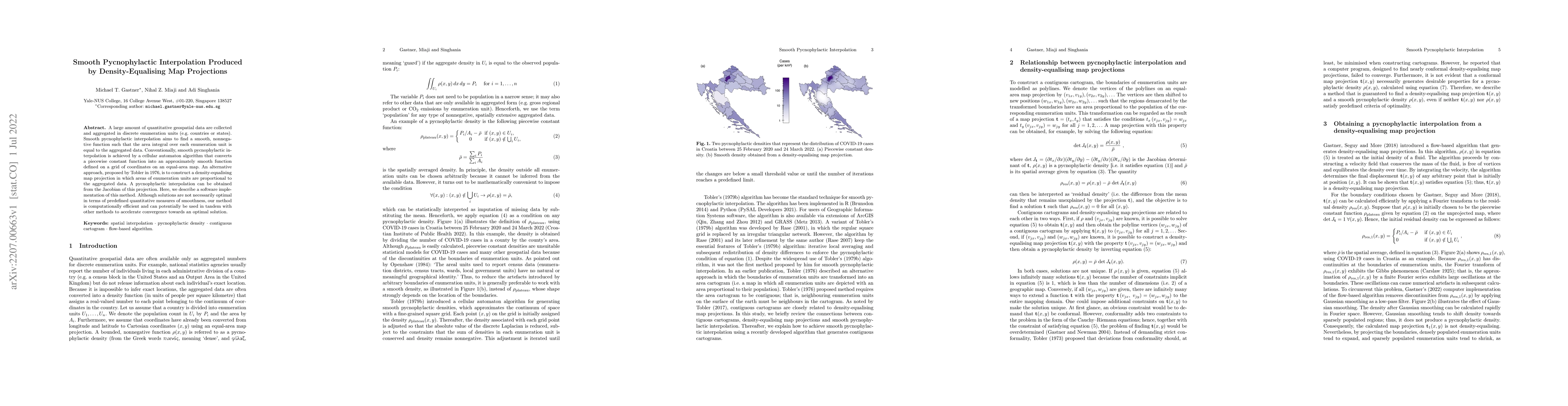 Thumbnail for Smooth Pycnophylactic Interpolation Produced by Density-Equalising Map
  Projections