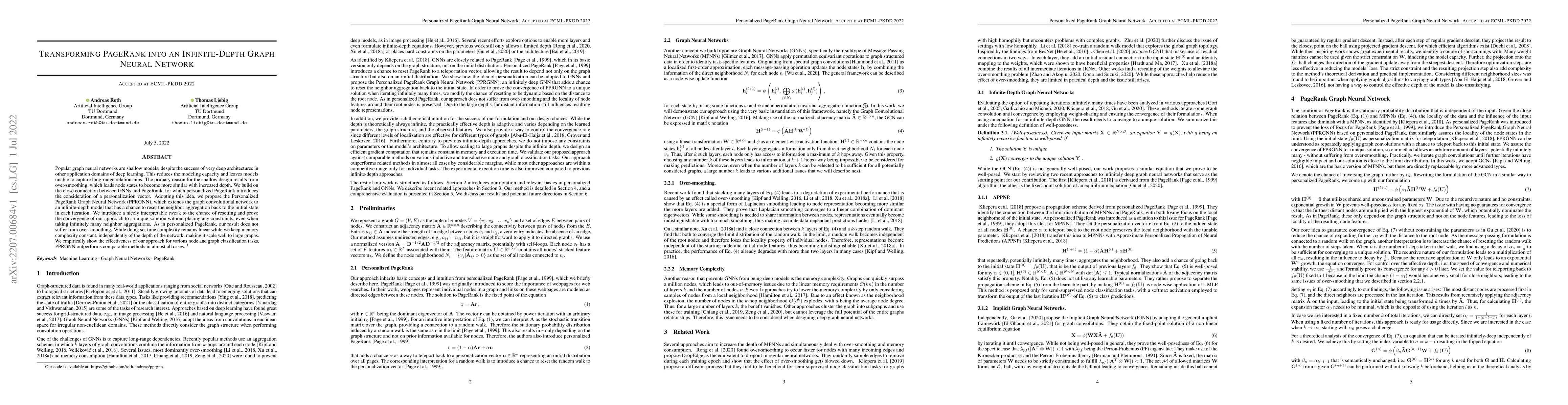 Thumbnail for Transforming PageRank into an Infinite-Depth Graph Neural Network