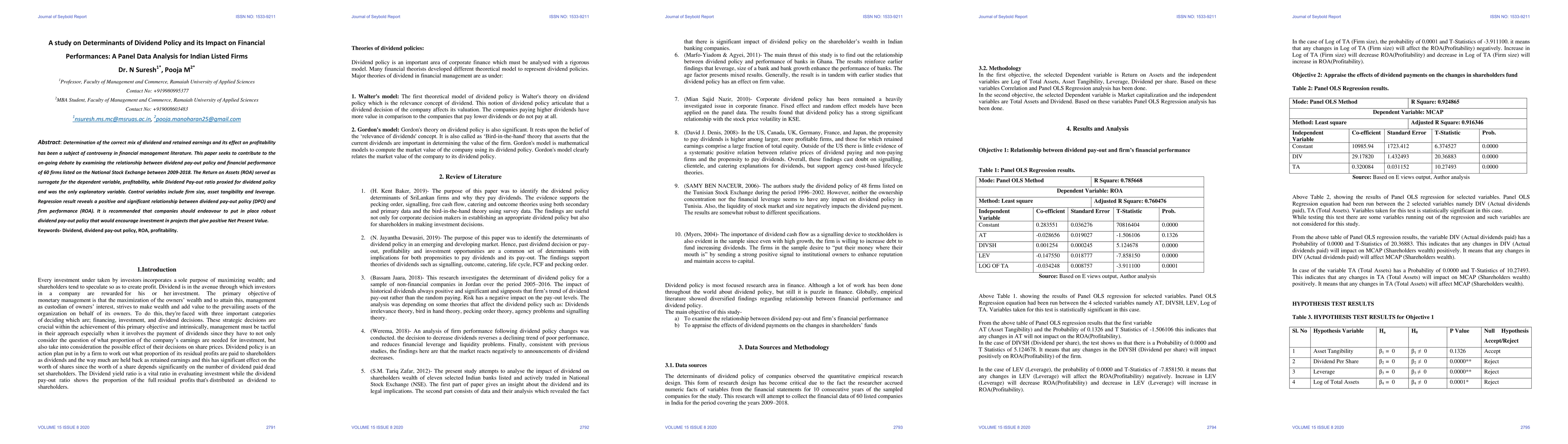 Thumbnail for A study on Determinants of Dividend Policy and its Impact on Financial
  Performances: A Panel Data Analysis for Indian Listed Firms