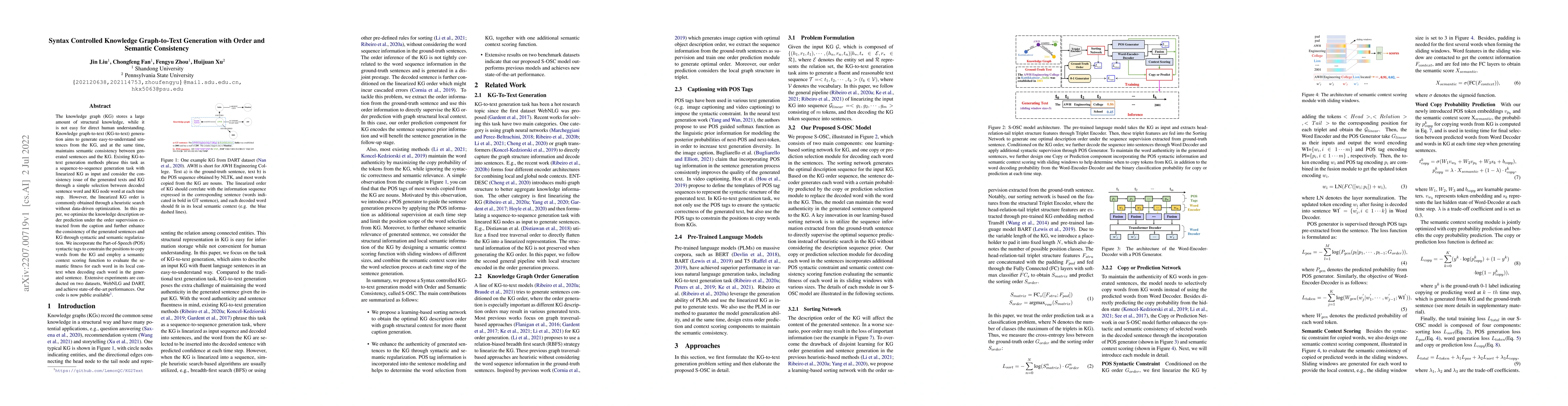 Thumbnail for Syntax Controlled Knowledge Graph-to-Text Generation with Order and
  Semantic Consistency