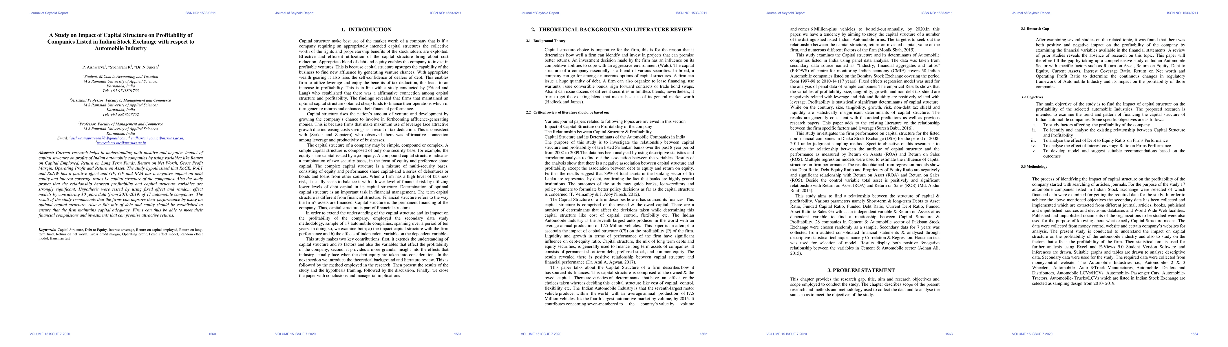 Thumbnail for A Study on Impact of Capital Structure on Profitability of Companies
  Listed in Indian Stock Exchange with respect to Automobile Industry