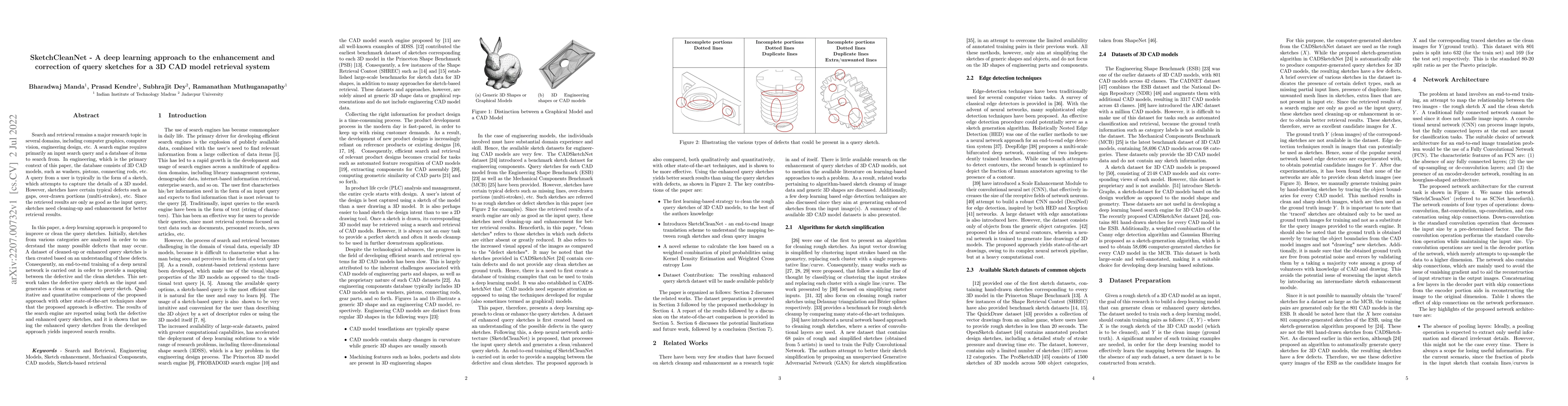 Thumbnail for SketchCleanNet -- A deep learning approach to the enhancement and
  correction of query sketches for a 3D CAD model retrieval system