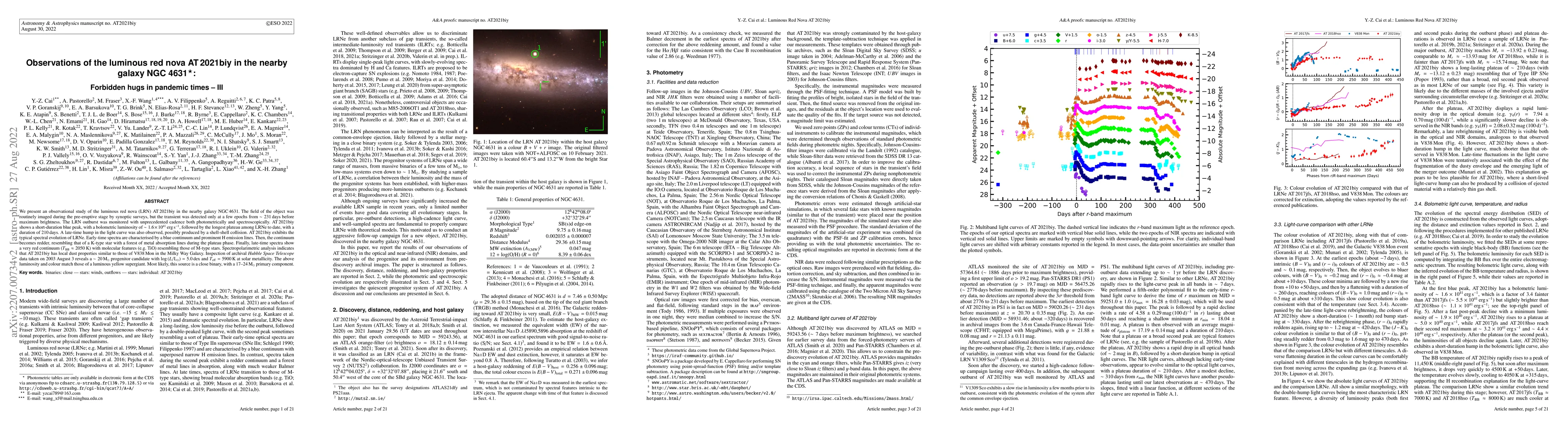 Thumbnail for Observations of the luminous red nova AT 2021biy in the nearby galaxy
  NGC 4631
