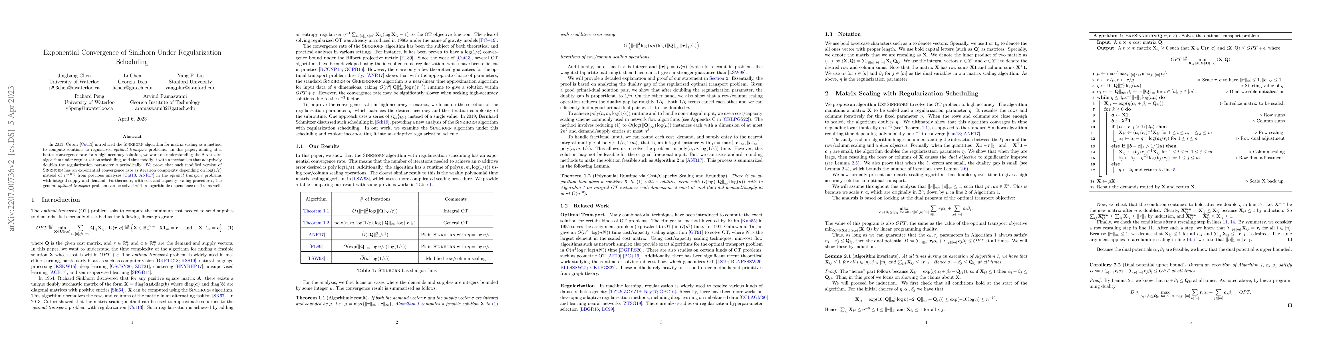 Thumbnail for Exponential Convergence of Sinkhorn Under Regularization Scheduling