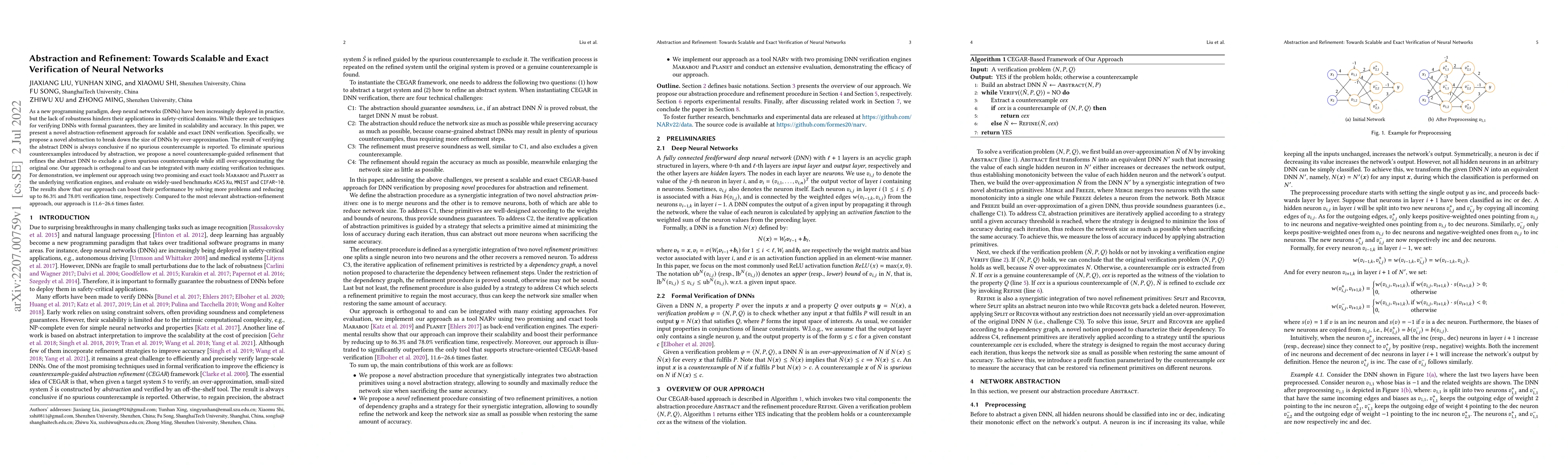 Thumbnail for Abstraction and Refinement: Towards Scalable and Exact Verification of
  Neural Networks