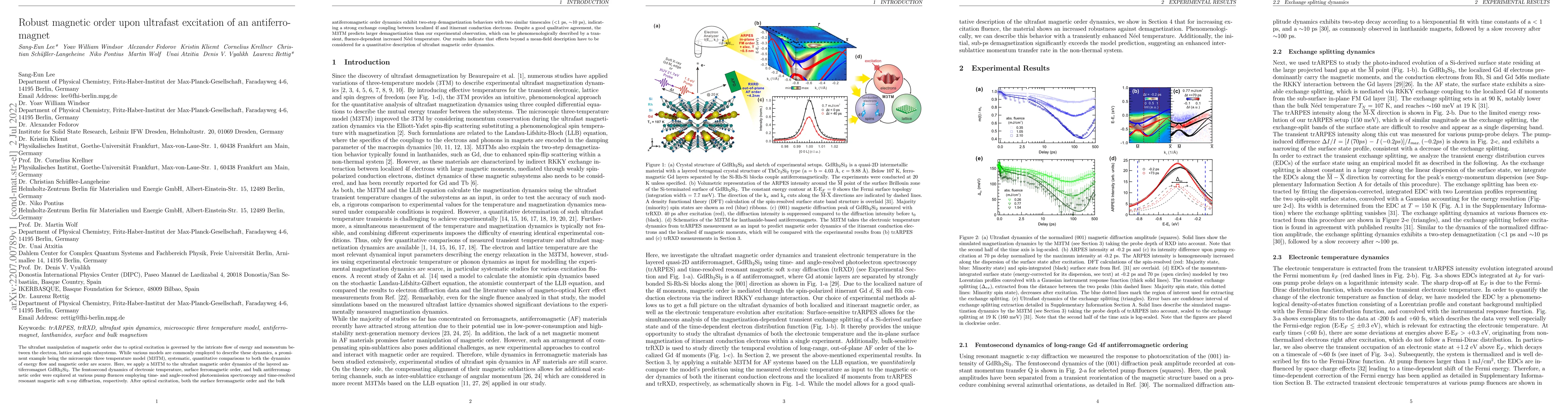 Thumbnail for Robust magnetic order upon ultrafast excitation of an antiferromagnet