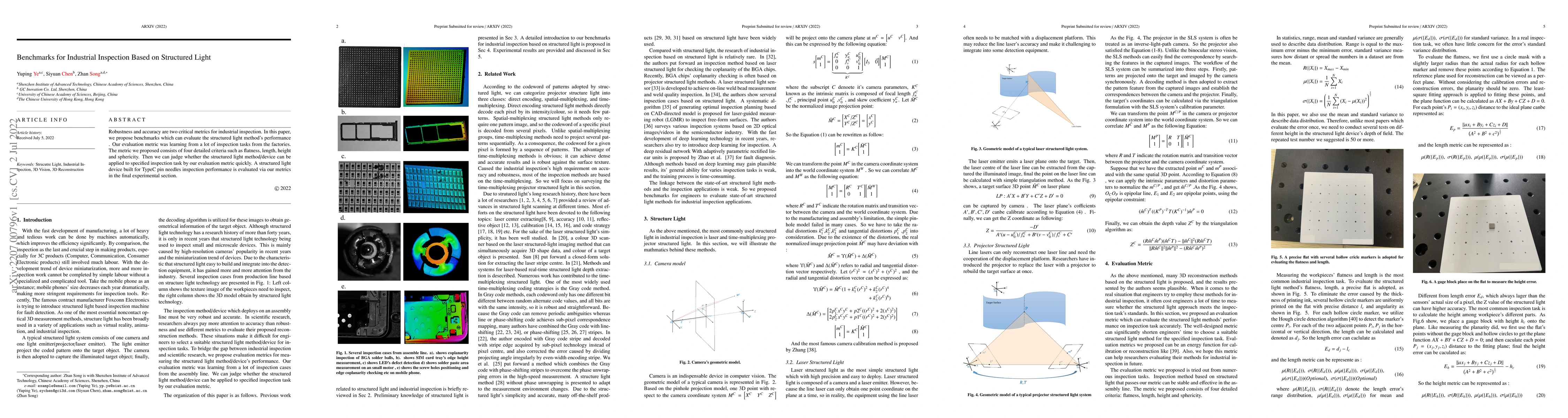 Thumbnail for Benchmarks for Industrial Inspection Based on Structured Light