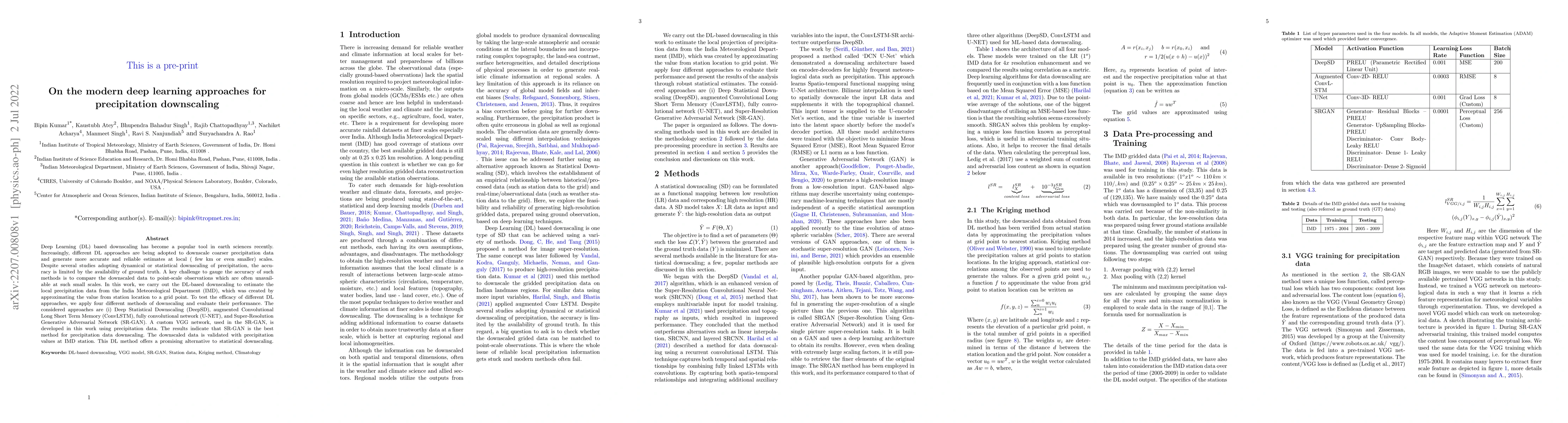Thumbnail for On the modern deep learning approaches for precipitation downscaling