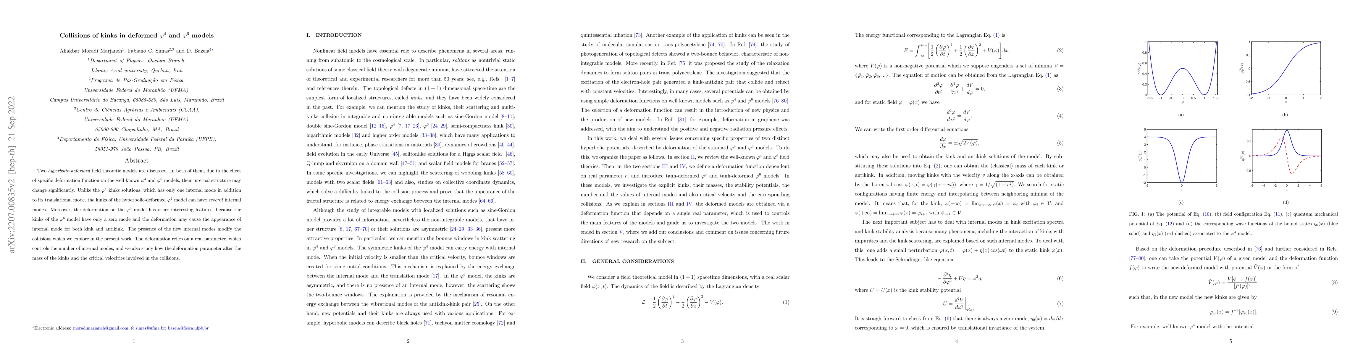 Thumbnail for Collisions of kinks in deformed $\varphi^4$ and $\varphi^6$ models