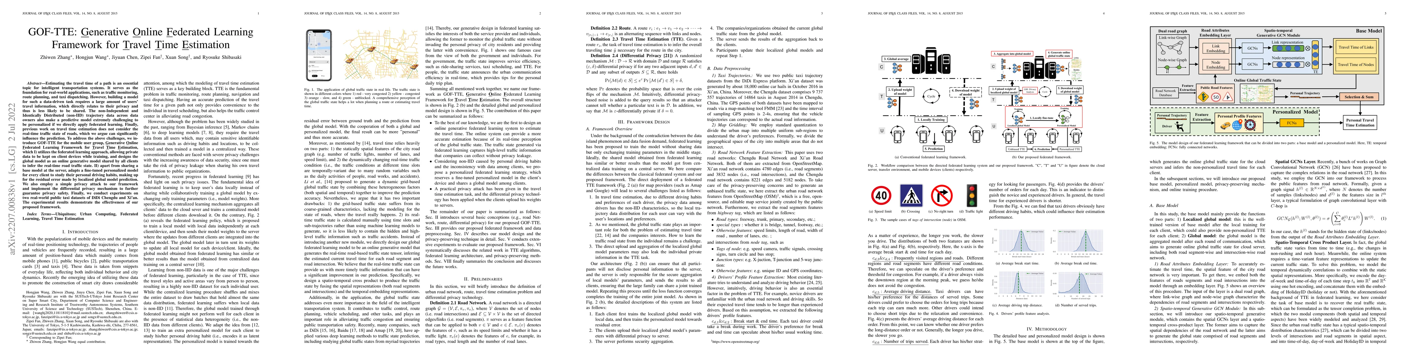 Thumbnail for GOF-TTE: Generative Online Federated Learning Framework for Travel Time
  Estimation