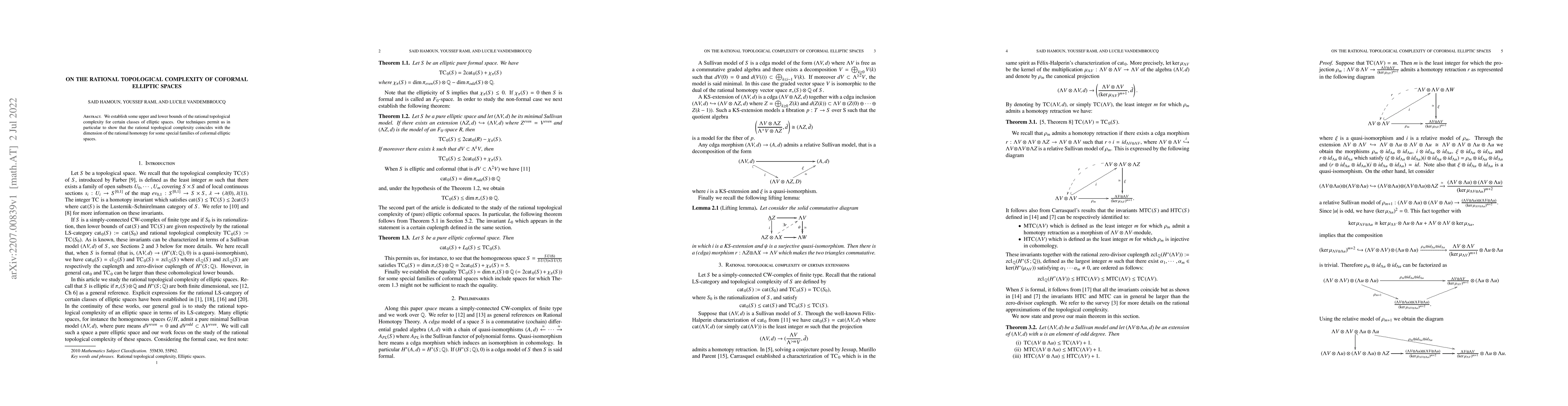 Thumbnail for On the rational topological complexity of coformal elliptic spaces