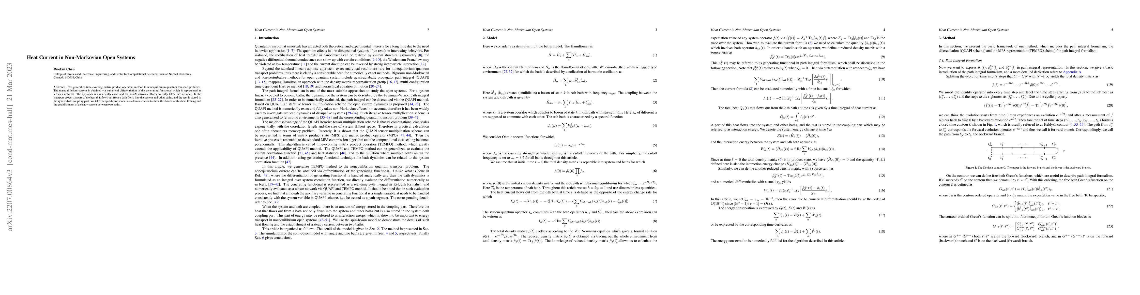 Thumbnail for Heat Current in Non-Markovian Open Systems