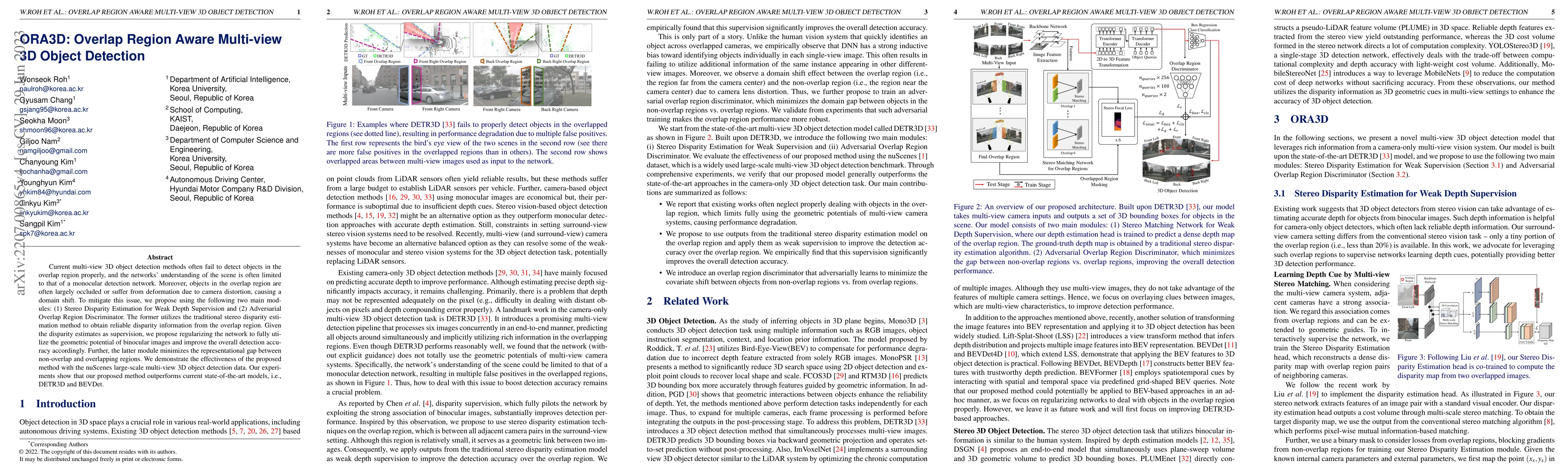 Thumbnail for ORA3D: Overlap Region Aware Multi-view 3D Object Detection