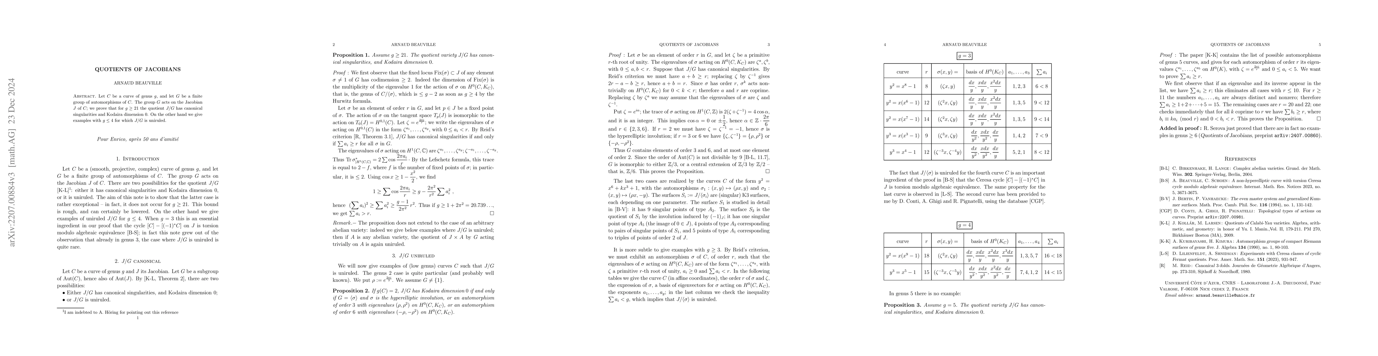 Thumbnail for Quotients of Jacobians