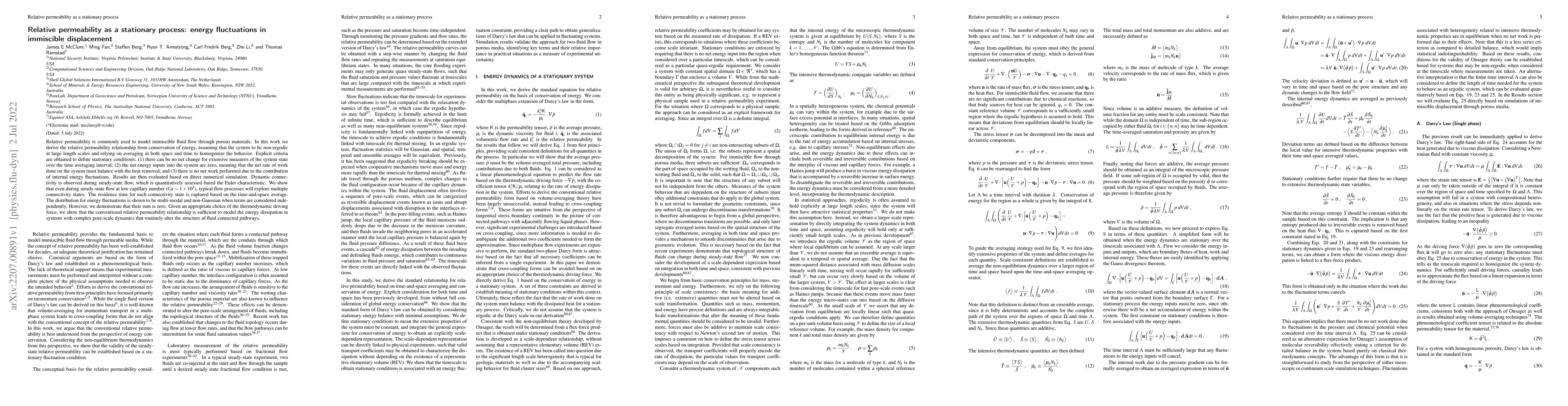 Thumbnail for Relative permeability as a stationary process: energy fluctuations in
  immiscible displacement