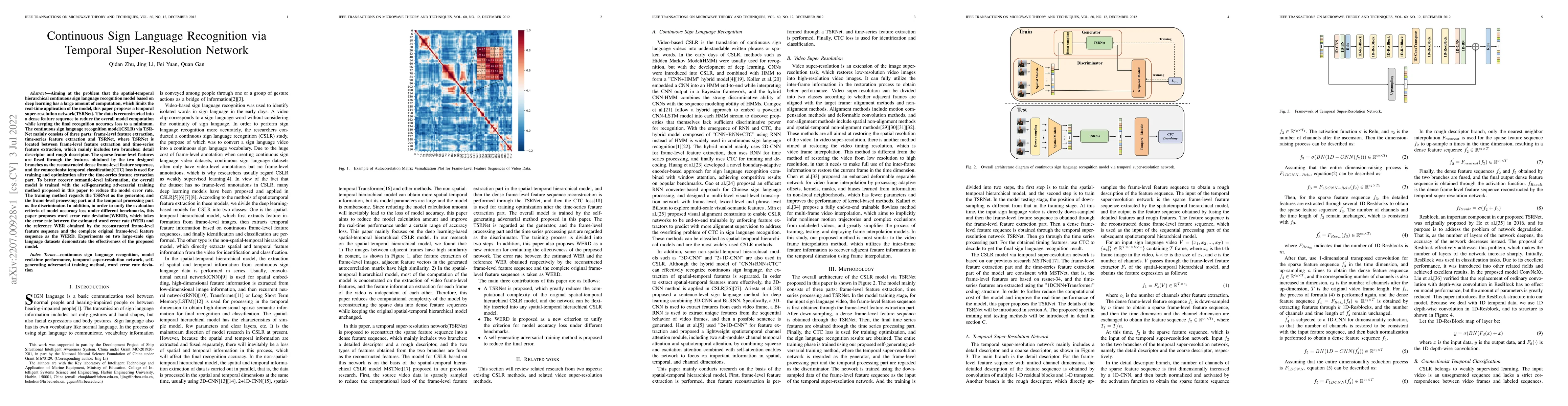 Thumbnail for Continuous Sign Language Recognition via Temporal Super-Resolution
  Network