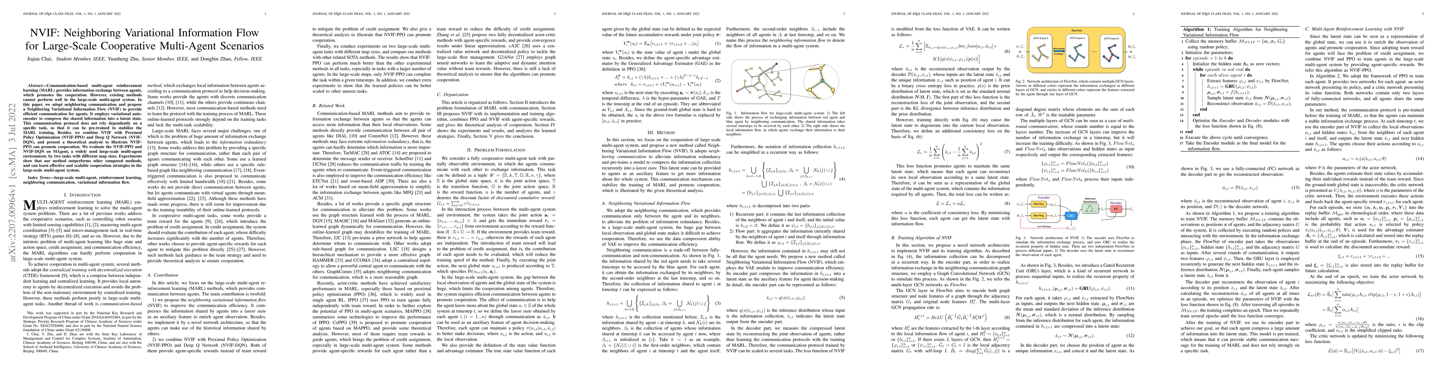Thumbnail for NVIF: Neighboring Variational Information Flow for Large-Scale
  Cooperative Multi-Agent Scenarios