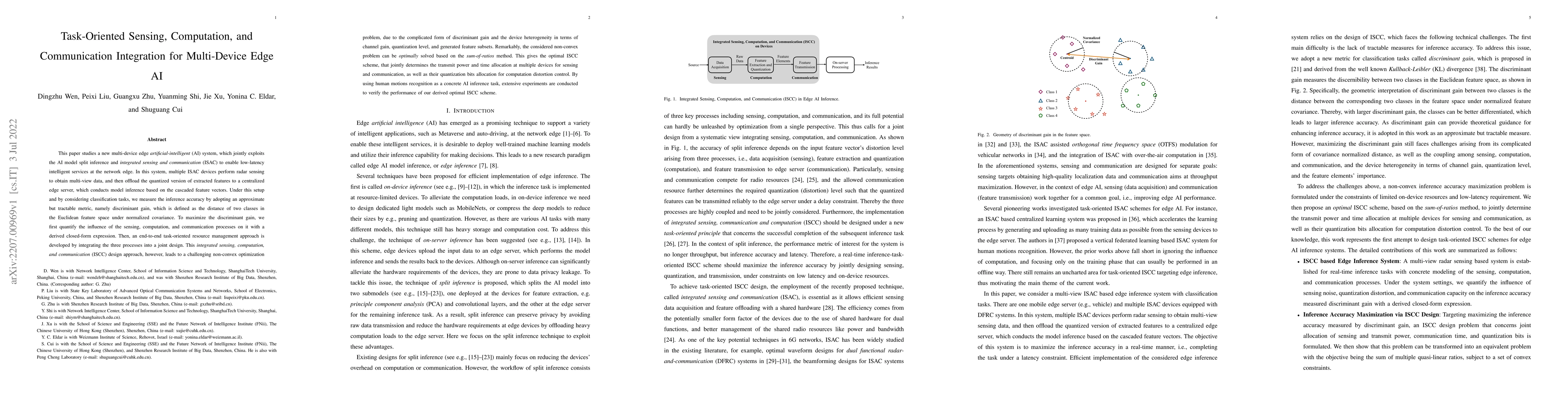Thumbnail for Task-Oriented Sensing, Computation, and Communication Integration for
  Multi-Device Edge AI