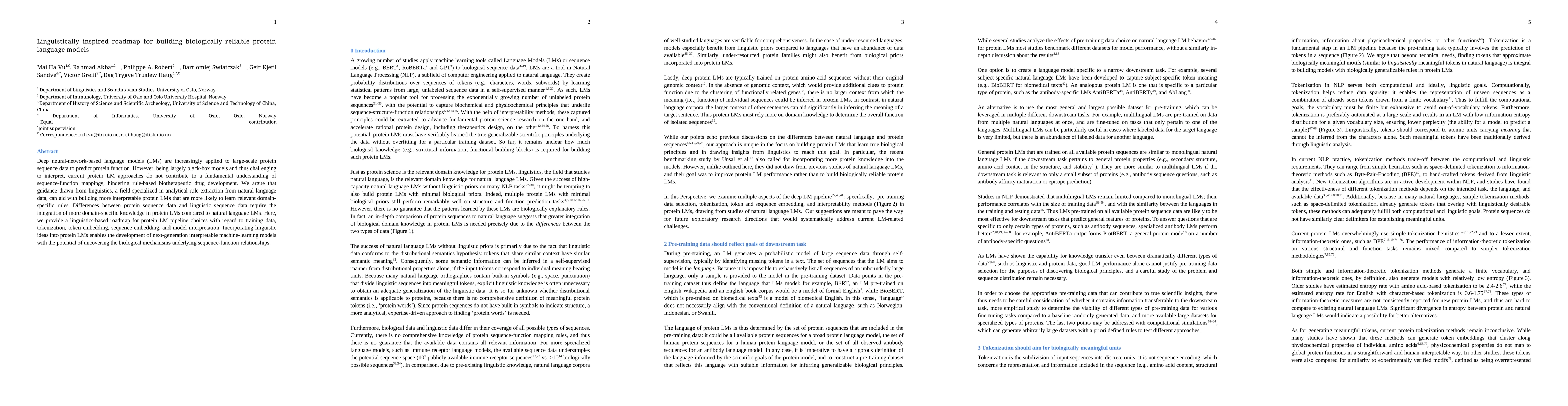 Thumbnail for Linguistically inspired roadmap for building biologically reliable
  protein language models