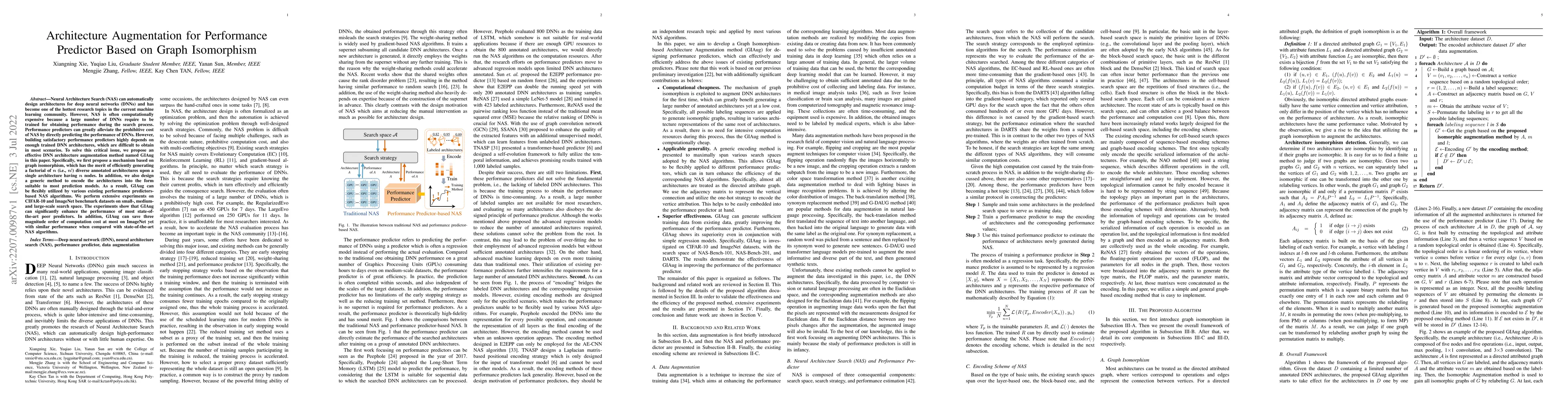 Thumbnail for Architecture Augmentation for Performance Predictor Based on Graph
  Isomorphism