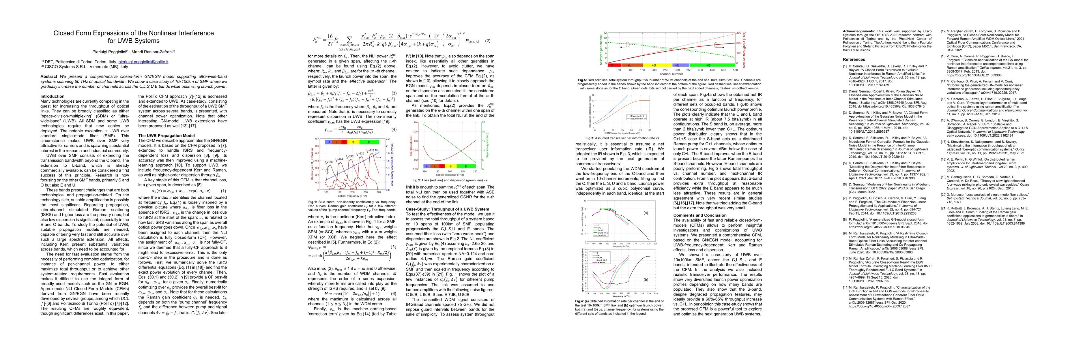 Thumbnail for Closed Form Expressions of the Nonlinear Interference for UWB Systems
