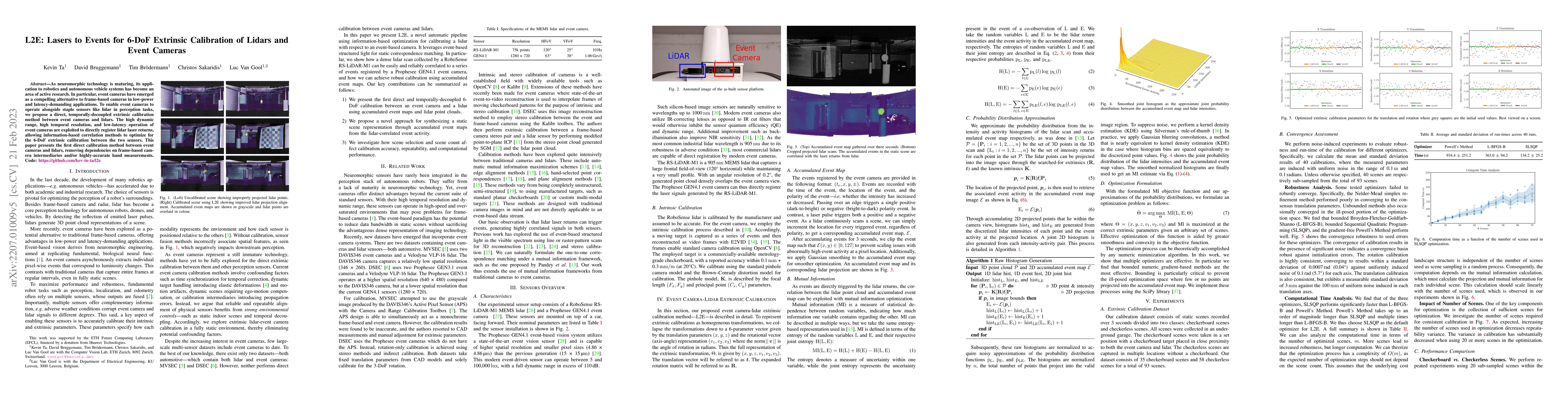 Thumbnail for L2E: Lasers to Events for 6-DoF Extrinsic Calibration of Lidars and
  Event Cameras