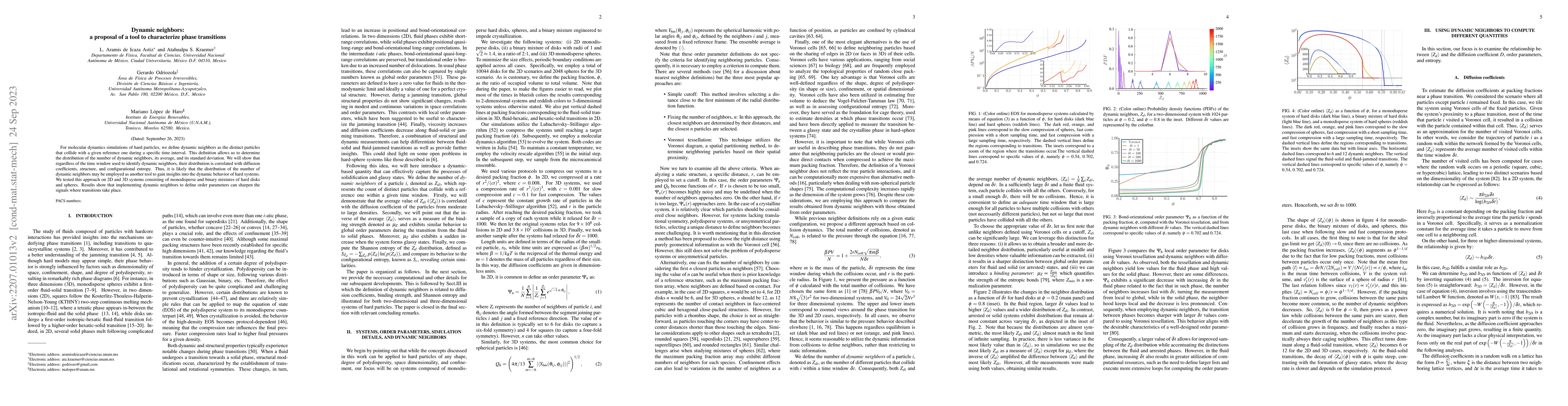 Thumbnail for Dynamic neighbors: a proposal of a tool to characterize phase
  transitions