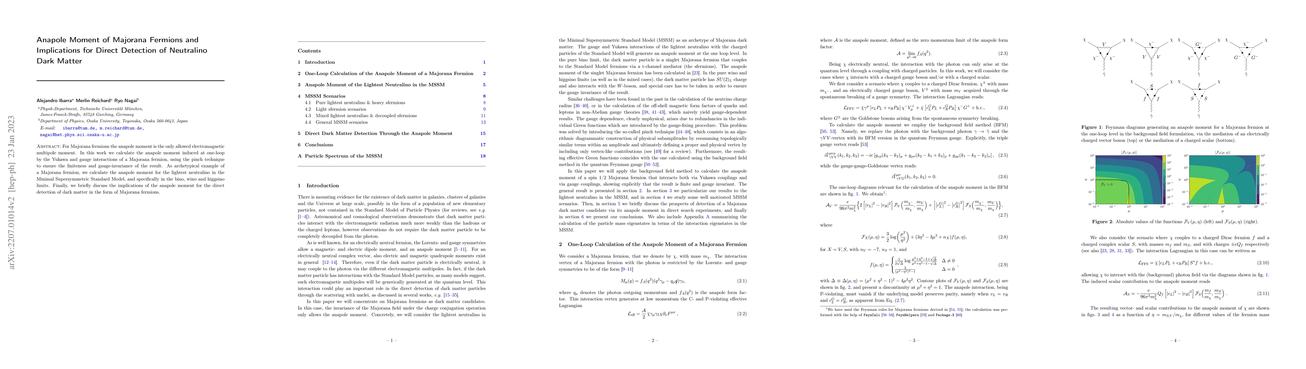 Thumbnail for Anapole Moment of Majorana Fermions and Implications for Direct
  Detection of Neutralino Dark Matter