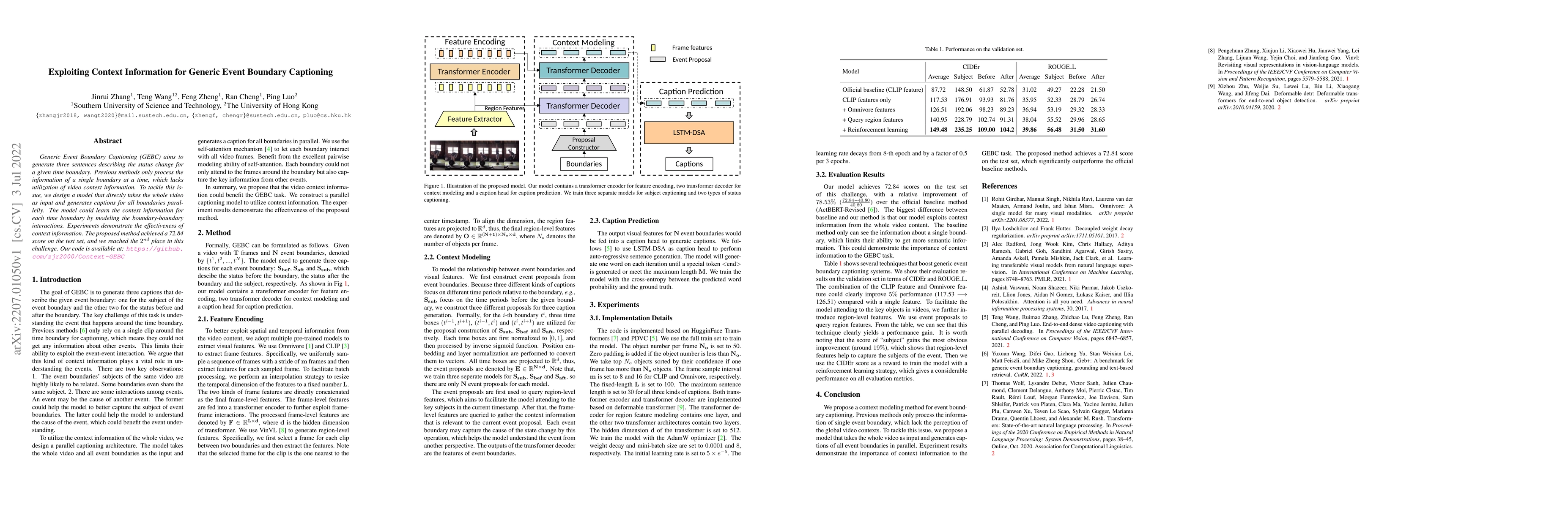 Thumbnail for Exploiting Context Information for Generic Event Boundary Captioning