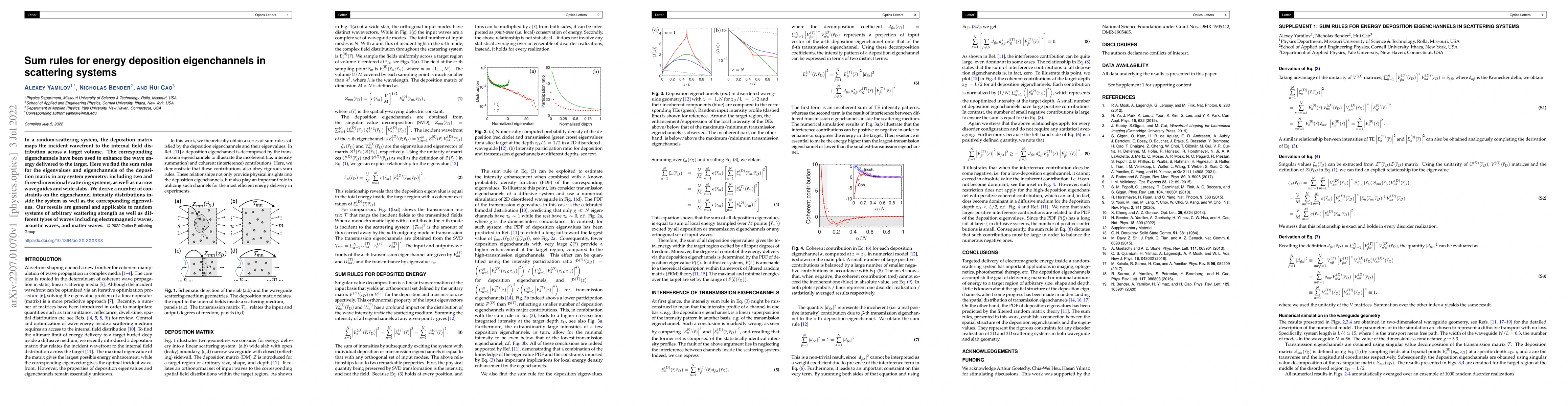 Thumbnail for Sum rules for energy deposition eigenchannels in scattering systems