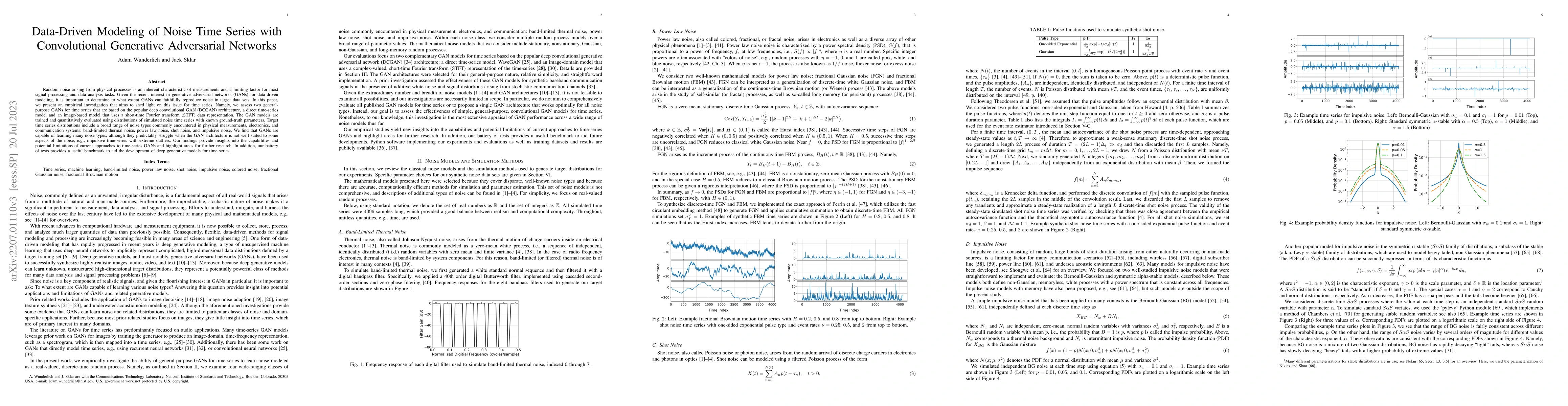Thumbnail for Data-Driven Modeling of Noise Time Series with Convolutional Generative
  Adversarial Networks