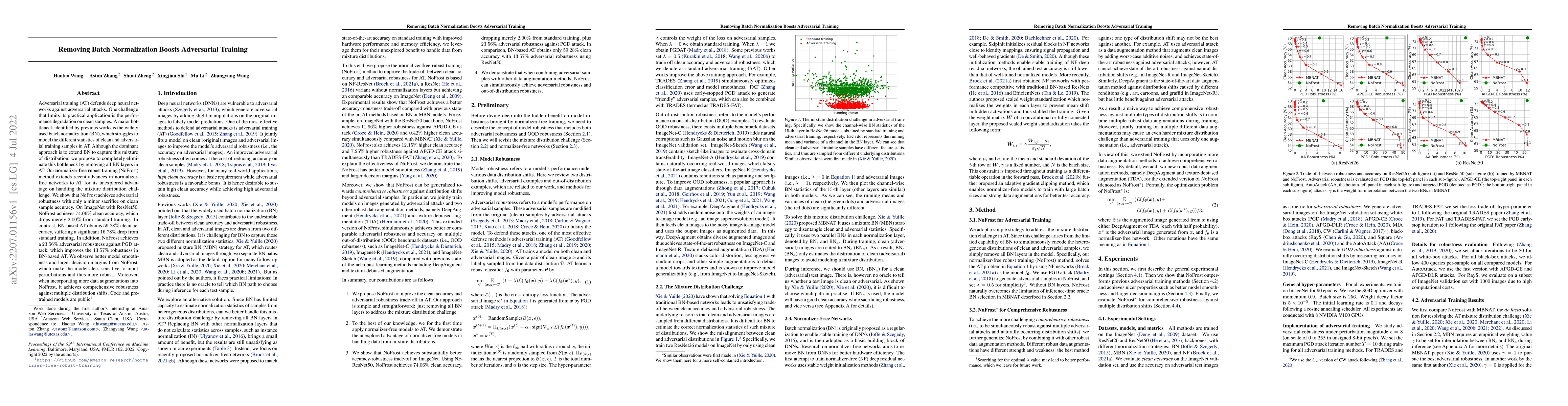 Thumbnail for Removing Batch Normalization Boosts Adversarial Training