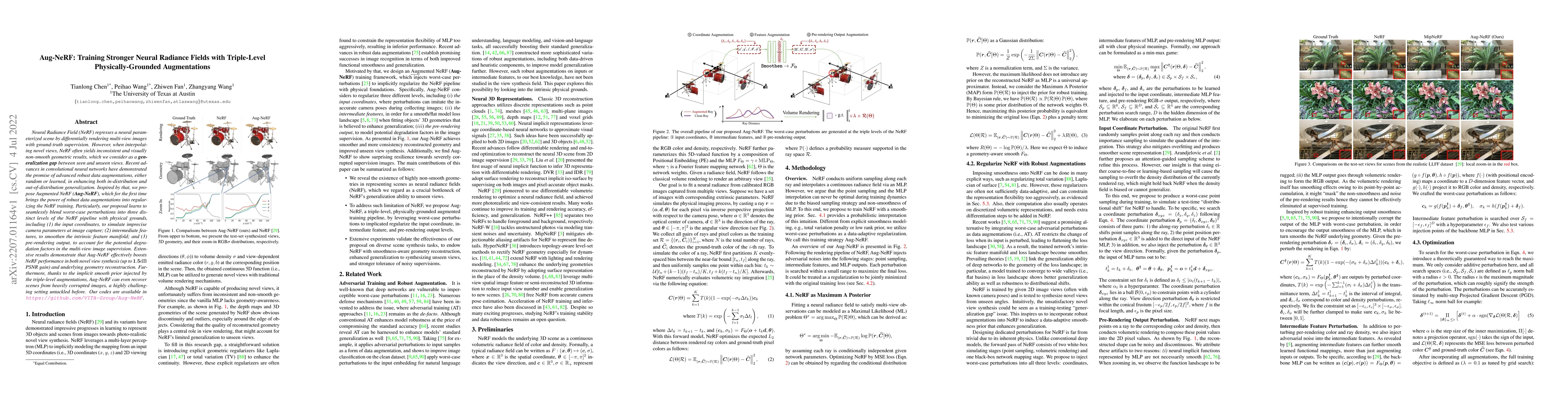 Thumbnail for Aug-NeRF: Training Stronger Neural Radiance Fields with Triple-Level
  Physically-Grounded Augmentations