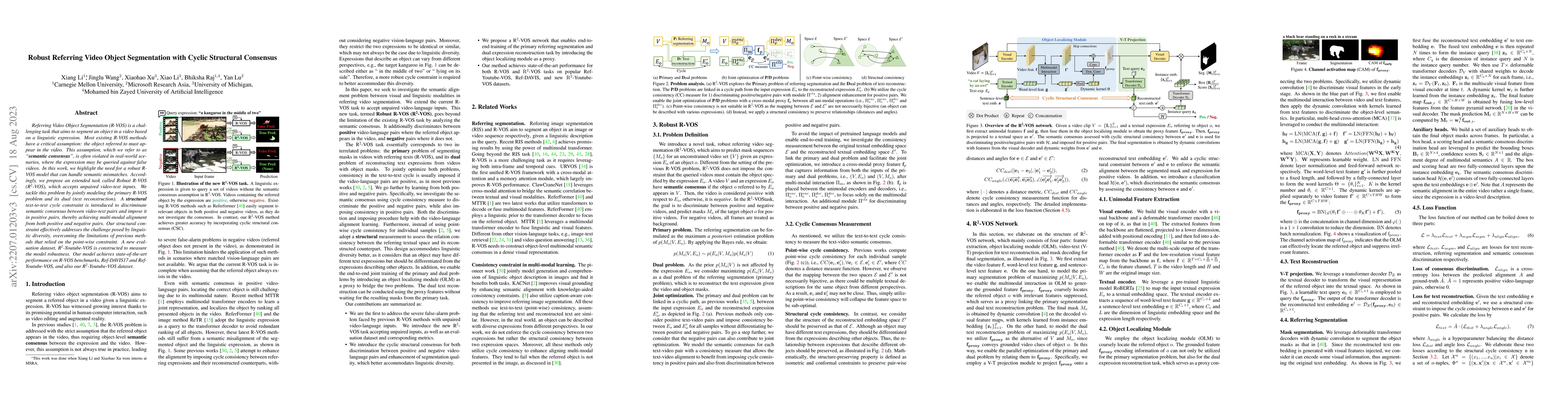 Thumbnail for Towards Robust Referring Video Object Segmentation with Cyclic
  Relational Consensus